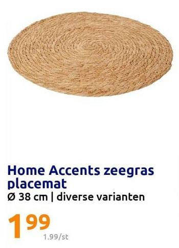 Promoties Home accents zeegras dlacemat - Huismerk - Action - Geldig van 22/02/2023 tot 28/02/2023 bij Action