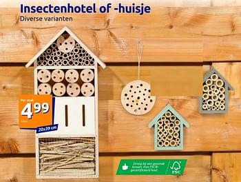 Promoties Insectenhotel of -huisje - Huismerk - Action - Geldig van 22/02/2023 tot 28/02/2023 bij Action