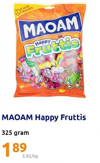 Promoties Maoam happy fruttis - Maoam - Geldig van 22/02/2023 tot 28/02/2023 bij Action