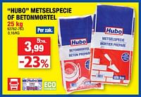 Hubo metselspecie of betonmortel-Huismerk - Hubo 