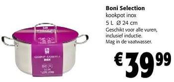 Promoties Boni selection kookpot inox - Boni - Geldig van 22/03/2023 tot 04/04/2023 bij Colruyt