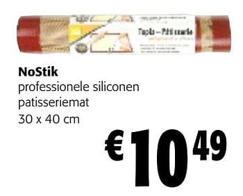 Promoties Nostik professionele siliconen patisseriemat - Nostik - Geldig van 22/03/2023 tot 04/04/2023 bij Colruyt