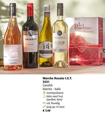 Promoties Marche rosato i.g.t. 2021 garofoli marche - italië - Rosé wijnen - Geldig van 22/03/2023 tot 04/04/2023 bij Colruyt