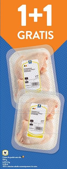 Promotions Cuisse de poulet sans dos - Huismerk - Okay Buurtwinkels - Valide de 22/03/2023 à 04/04/2023 chez OKay