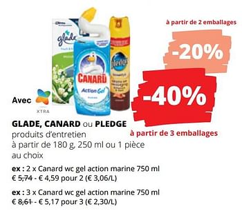 Promotions Canard wc gel action marine - Canard WC - Valide de 23/03/2023 à 05/04/2023 chez Spar (Colruytgroup)
