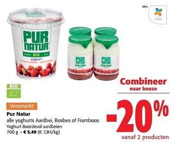 Promoties Pur natur yoghurt boordevol aardbeien - Pur Natur - Geldig van 22/02/2023 tot 04/04/2023 bij Colruyt