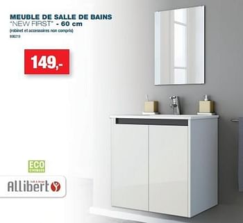 Promotions Meuble de salle de bains new first - Allibert - Valide de 15/03/2023 à 28/03/2023 chez Hubo
