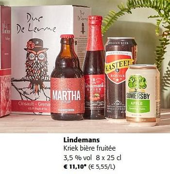 Promoties Lindemans kriek bière fruitée - Lindemans - Geldig van 22/03/2023 tot 04/04/2023 bij Colruyt