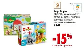 Promotions Lego duplo 10949 les animaux de la ferme - Lego - Valide de 22/03/2023 à 04/04/2023 chez Colruyt