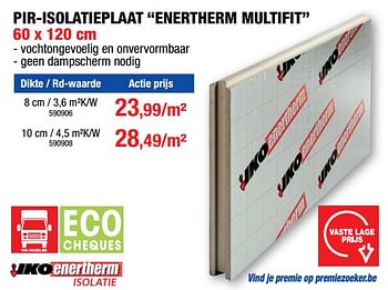 Promoties Pir-isolatieplaat enertherm multifit - Iko Enertherm - Geldig van 22/03/2023 tot 02/04/2023 bij Hubo