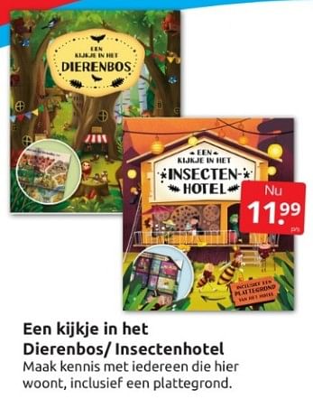 Promoties Een kijkje in het dierenbos- insectenhotel - Huismerk - Boekenvoordeel - Geldig van 25/03/2023 tot 02/04/2023 bij BoekenVoordeel