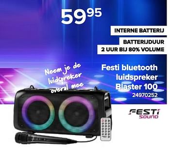 Promoties Festi bluetooth luidspreker blaster 100 - Festi - Geldig van 27/03/2023 tot 16/04/2023 bij Euro Shop