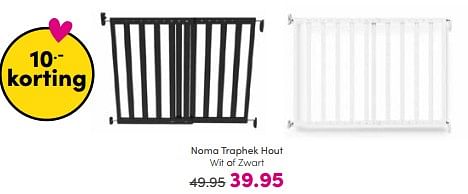 Noma traphek hout wit of zwart - Noma - & Megastore Promoties.be