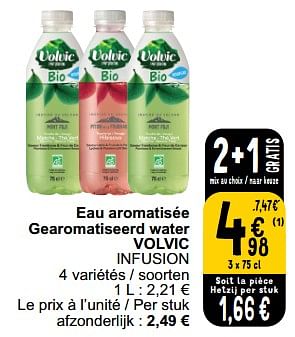 Promoties Eau aromatisée gearomatiseerd water volvic infusion - Volvic - Geldig van 28/03/2023 tot 03/04/2023 bij Cora