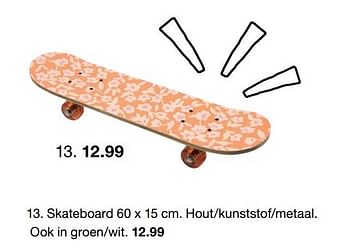 Promoties Skateboard - Huismerk - Zeeman  - Geldig van 25/03/2023 tot 07/04/2023 bij Zeeman