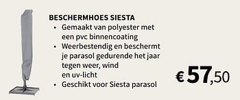 Promoties Beschermhoes siesta - Huismerk - Horta - Geldig van 16/03/2023 tot 30/06/2023 bij Horta