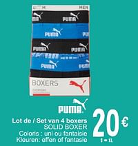 Lot de - set van 4 boxers solid boxer-Puma