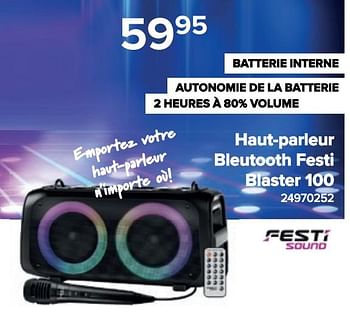 Promotions Festi haut-parleur bleutooth festi blaster 100 - Festi - Valide de 27/03/2023 à 16/04/2023 chez Euro Shop