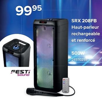 Promoties Festi srx 208fb haut-parleur rechargeable et renforcé - Festi - Geldig van 27/03/2023 tot 16/04/2023 bij Euro Shop