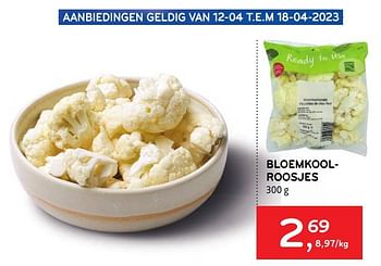 Promotions Bloemkoolroosjes - Produit maison - Alvo - Valide de 12/04/2023 à 18/04/2023 chez Alvo