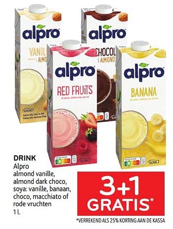 Promoties Drink alpro 3+1 gratis - Alpro - Geldig van 05/04/2023 tot 18/04/2023 bij Alvo