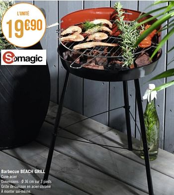 Promotions Barbecue beach grill - Somagic - Valide de 27/03/2023 à 23/04/2023 chez Géant Casino