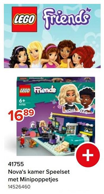 Promoties 41755 nova`s kamer speelset met minipoppetjes - Lego - Geldig van 27/03/2023 tot 16/04/2023 bij Euro Shop
