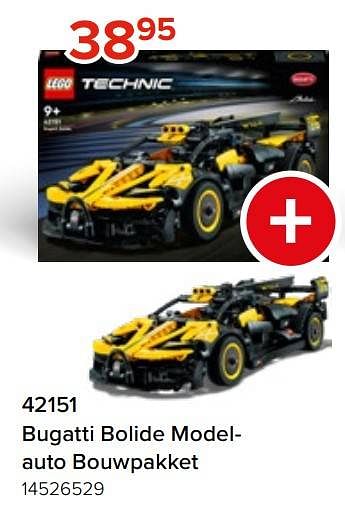 Promoties 42151 bugatti bolide modelauto bouwpakket - Lego - Geldig van 27/03/2023 tot 16/04/2023 bij Euro Shop