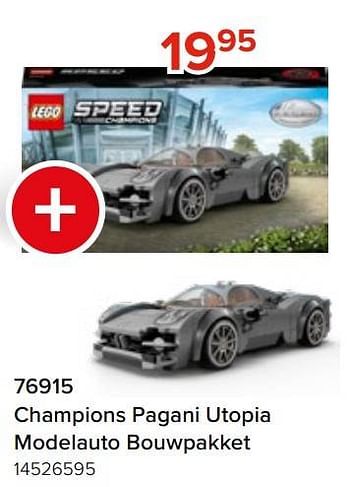 Promoties 76915 champions pagani utopia modelauto bouwpakket - Lego - Geldig van 27/03/2023 tot 16/04/2023 bij Euro Shop
