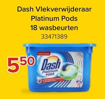 Promoties Dash vlekverwijderaar platinum pods - Dash - Geldig van 27/03/2023 tot 16/04/2023 bij Euro Shop