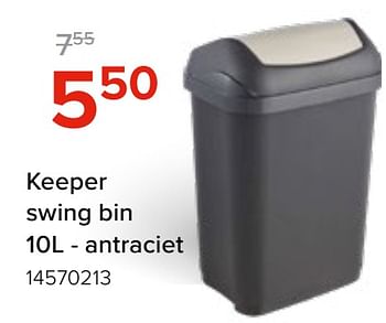 Promotions Keeper swing bin - Produit Maison - Euroshop - Valide de 27/03/2023 à 16/04/2023 chez Euro Shop