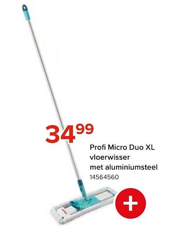 Promoties Profi micro duo xl vloerwisser met aluminiumsteel - Leifheit - Geldig van 27/03/2023 tot 16/04/2023 bij Euro Shop