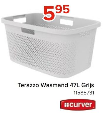 Promoties Terazzo wasmand grijs - Curver - Geldig van 27/03/2023 tot 16/04/2023 bij Euro Shop