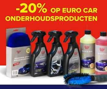 Promoties -20% op euro car onderhoudsproducten - Euro Car - Geldig van 27/03/2023 tot 16/04/2023 bij Euro Shop