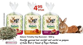 Promotions Nature timothy hay ruwvoer - Versele-Laga - Valide de 27/03/2023 à 16/04/2023 chez Euro Shop