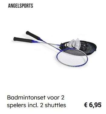 Promoties Badmintonset - Angel Sports - Geldig van 15/03/2023 tot 30/06/2023 bij De Kinderplaneet