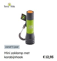 Mini zaklamp met karabijnhaak-Terra Kids