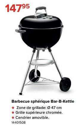 Promotions Barbecue sphérique bar-b-kettle - Weber - Valide de 27/03/2023 à 16/04/2023 chez Euro Shop