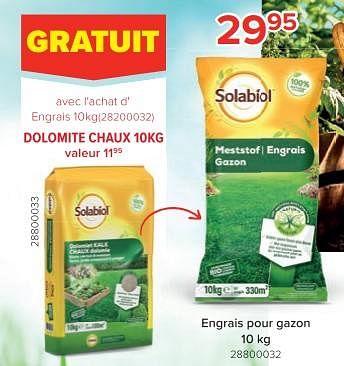 Promotions Engrais pour gazon - Solabiol - Valide de 27/03/2023 à 16/04/2023 chez Euro Shop