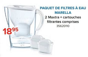 Promoties Paquet de filtres à eau marella - Brita - Geldig van 27/03/2023 tot 16/04/2023 bij Euro Shop