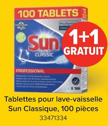 Promotions Tablettes pour lave-vaisselle sun classique 1+1 gratuit - Sun - Valide de 27/03/2023 à 16/04/2023 chez Euro Shop