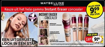 Promotions Instant eraser concealer - Maybelline - Valide de 28/03/2023 à 09/04/2023 chez Kruidvat