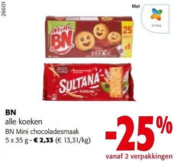 Promoties Bn mini chocoladesmaak - BN - Geldig van 22/03/2023 tot 04/04/2023 bij Colruyt