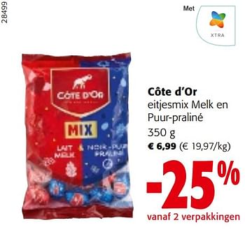 Promoties Côte d’or eitjesmix melk en puur-praliné - Cote D'Or - Geldig van 22/03/2023 tot 04/04/2023 bij Colruyt