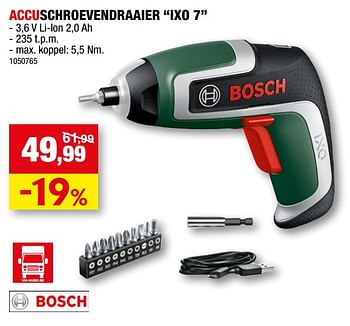 Promoties Bosch accuschroevendraaier ixo 7 - Bosch - Geldig van 29/03/2023 tot 09/04/2023 bij Hubo