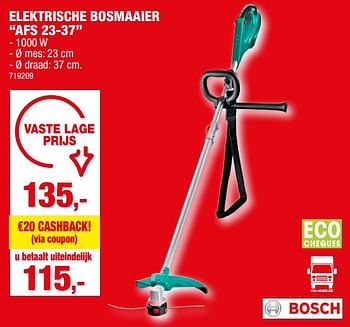 Promoties Bosch elektrische bosmaaier afs 23-37 - Bosch - Geldig van 29/03/2023 tot 09/04/2023 bij Hubo