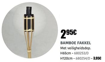 Promoties Bamboe fakkel - Huismerk - HandyHome - Geldig van 30/03/2023 tot 30/09/2023 bij HandyHome