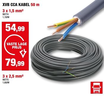 Promoties Xvb cca kabel - Huismerk - Hubo  - Geldig van 29/03/2023 tot 09/04/2023 bij Hubo
