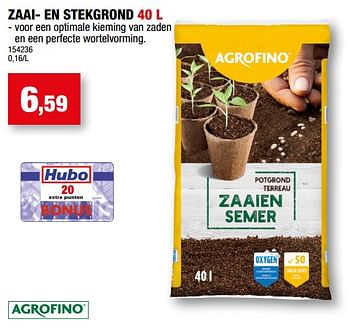 Promoties Zaai- en stekgrond - Agrofino - Geldig van 29/03/2023 tot 09/04/2023 bij Hubo