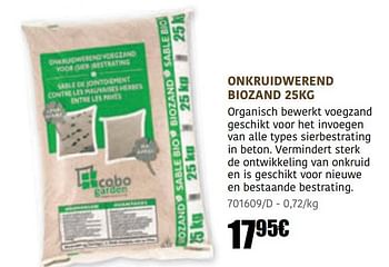 Promoties Onkruidwerend biozand - Cobo Garden - Geldig van 30/03/2023 tot 30/09/2023 bij HandyHome
